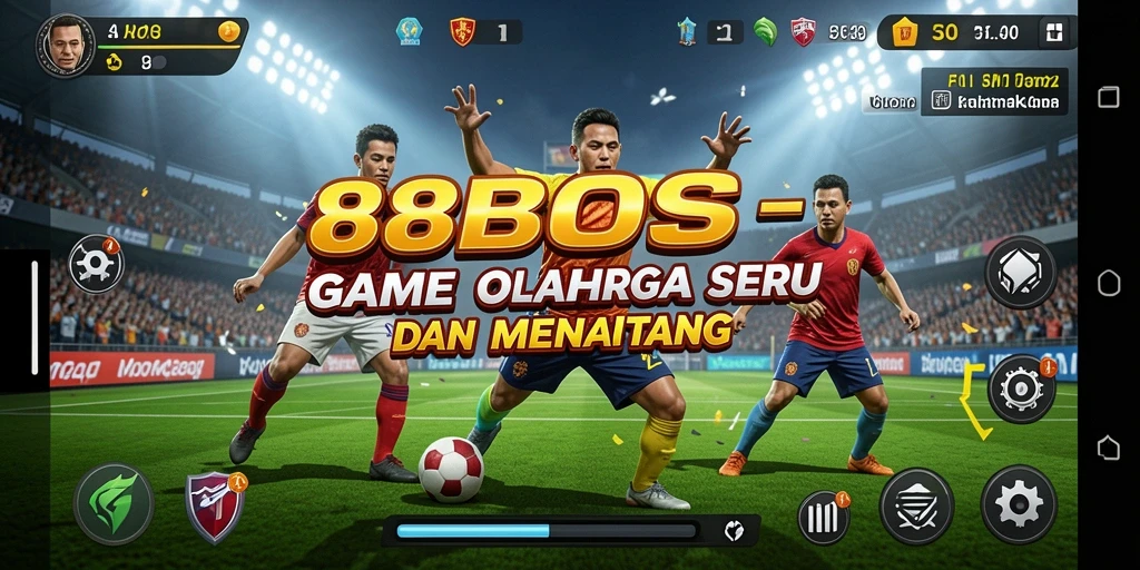 Screenshot utama menunjukkan gameplay seru di 88BOS dengan interaksi pemain.