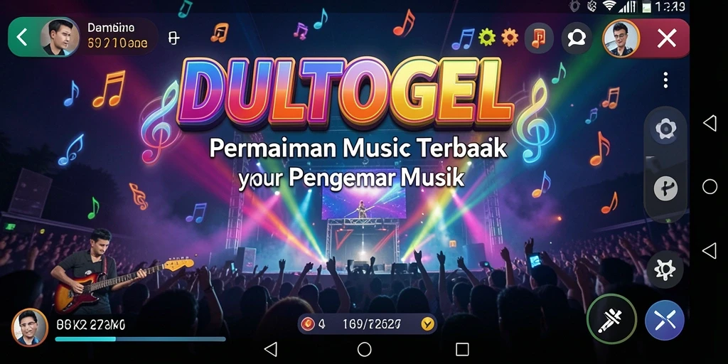 Screenshot menampilkan fitur permainan musik yang menyenangkan di DULTOGEL.