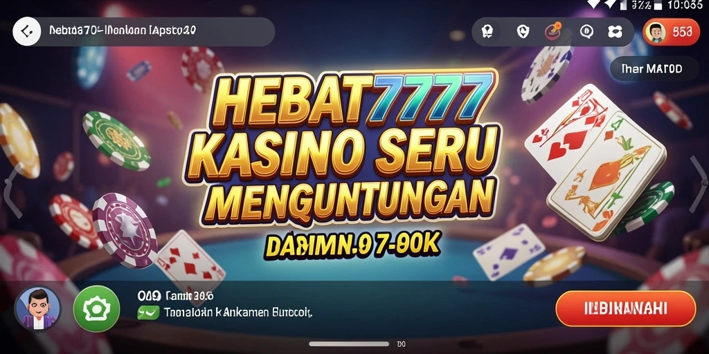 Tampilan gameplay HEBAT777 dengan aplikasi Kasino yang menarik.