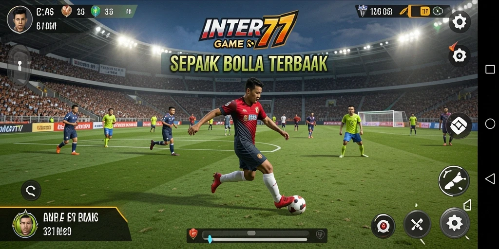 Tampilan gameplay menarik dari INTER77 yang penuh aksi sepak bola.