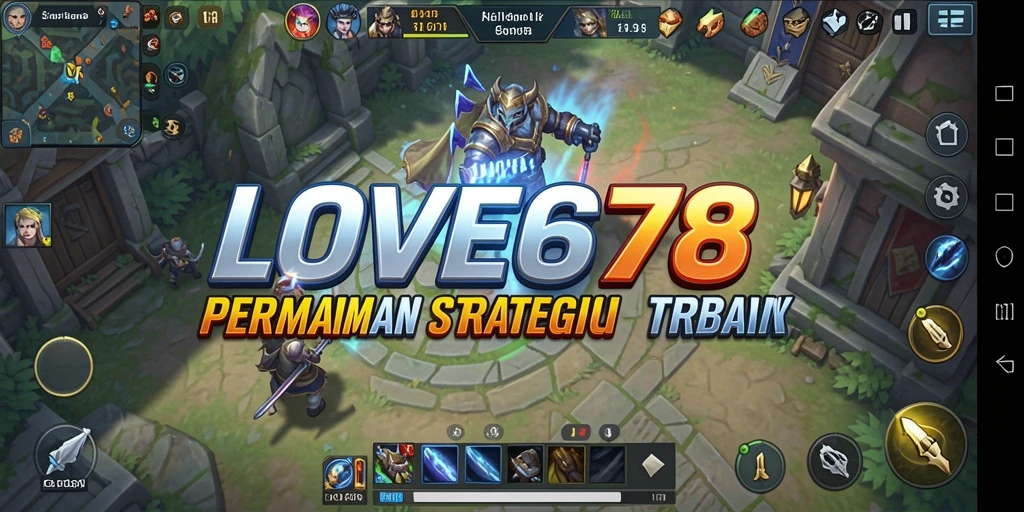 Screenshot utama LOVE678 menampilkan aksi strategi yang mendebarkan.