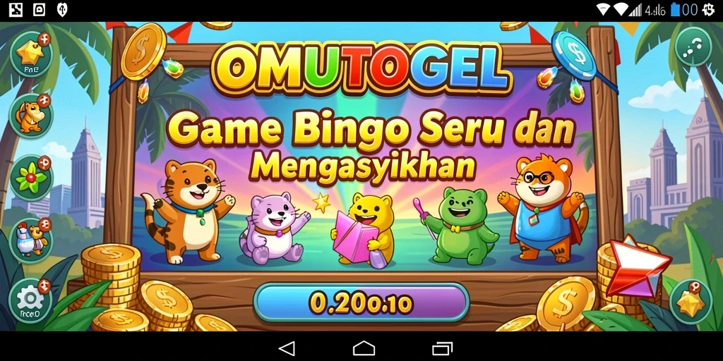 Screenshot gameplay OMUTOGEL menampilkan momen seru permainan Bingo.