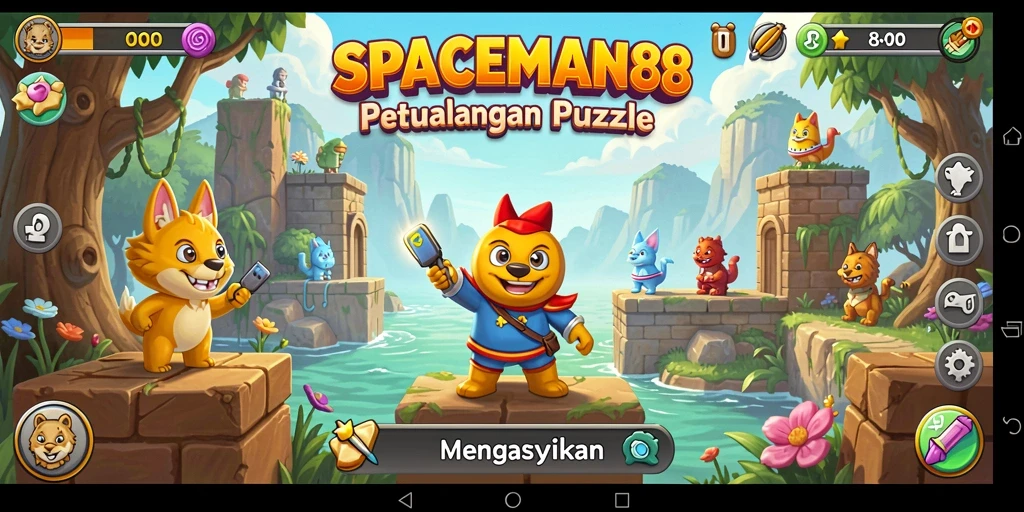 Screenshot SPACEMAN88 menampilkan pemain memecahkan teka-teki Puzzle yang menarik.