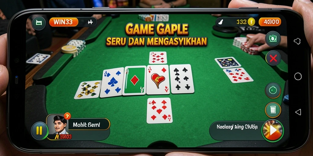 Tampilan gameplay seru saat bermain Gaple di WIN33.