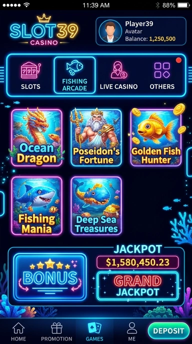 Tampilan antarmuka slot39 yang intuitif dan mudah digunakan.